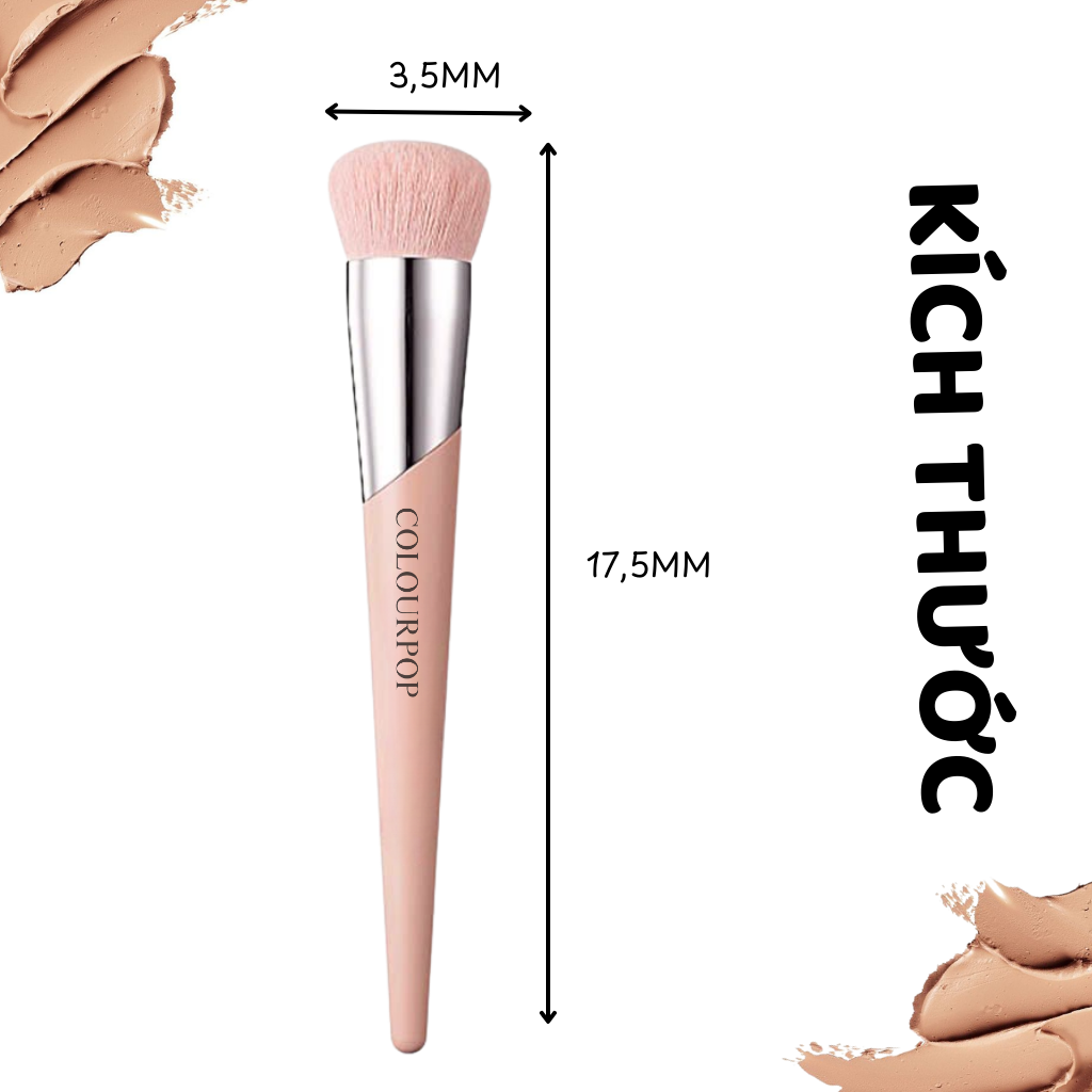 Cọ Đánh Nền Colourpop Màu Hồng - Tán Kem Nền Mịn Màng, Tự Nhiên foundation Brush C70